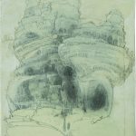 Closed shape 1 | mixed media on paper glued on board 29x25 cm, 2021