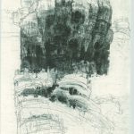 Torri - Lanterna I | etching and roulette on zinc 70x60 cm, 2019