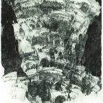 Torri - Lanterna III | etching, drypoint and burin on copper 80x60 cm, 2020