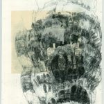 Torri - Torre II | etching on zinc - chine colle 130x60 cm, 2019